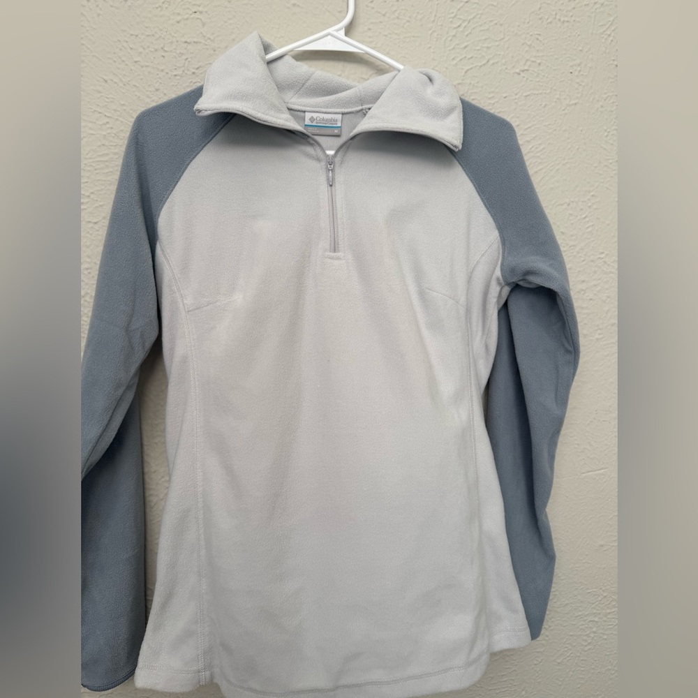 Columbia Womans Two-Tone Zip-Up Sweater